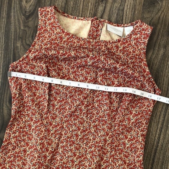 Liz Claiborne Liberty Floral Sleeveless Autumnal Midi Dress - Picture 6 of 12